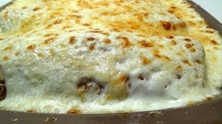 CREPES RELLENOS DE POLLO EN SALSA BECHAMEL [upl. by Clippard669]