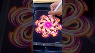 Beautiful Mandala🩷🧡 procreate mandalaart viralvideos trending youtubeshorts ashortaday art [upl. by Remas]