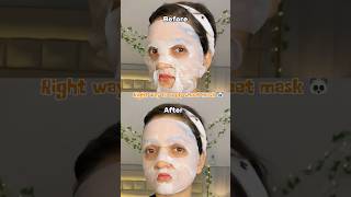 Right way to use sheet mask🐼 shorts sheetmasks [upl. by Griz307]