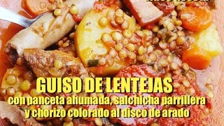 Mi video receta de guiso de lentejas especial al disco de arado [upl. by Brianna]