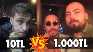 10 TL VS 1000 TLlik Akşam Yemeği [upl. by Ayikat]