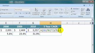 How to calculate a CAGR in Excel [upl. by Yliak]