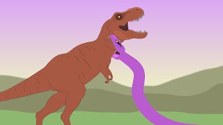 Tyrannosaurus Rex vs Titanoboa  Animation [upl. by Teerpnam35]