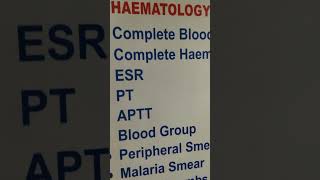 HAEMATOLOGY TEST [upl. by Saint]