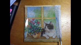 How to do Serviette Decoupage on glass plates [upl. by Natsirc]