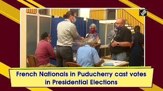 French Nationals in Puducherry cast votes in Presidential Elections [upl. by Styles]