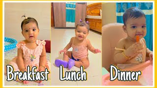 What My 7 Month Old Baby Eats In A Day  4 Solid Food Recipes  10k Special Vlog ✅ [upl. by Lexine]