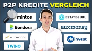 P2P Kredite VERGLEICH Mintos Bondora EstateGuru Auxmoney Twino Viainvest amp Viventor im Check [upl. by Wylma]