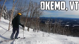 Skiing Okemo VT  Top to Bottom via Double Diamond Glades [upl. by Swithbert]