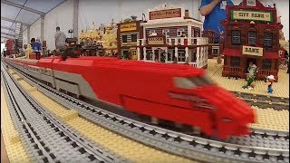 Lego city train Thalys TGV amp Fanabriques 2015 Layout LEGO [upl. by Eniffit]