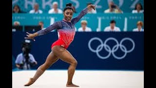 See Simone Biles silvermedal winning floor routine in her final event of the 2024 Olympics [upl. by Hsital]