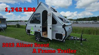 Lite weight A Frame Trailer  2023 Aliner Scout [upl. by Shu611]