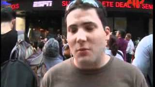 following news that Michael Jackson died watch in times square [upl. by Ytsirc]