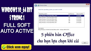 Bộ cài Windows 10 22H2 64Bit Full Soft 5 trong 1  Vàng Phạm [upl. by Swinton449]