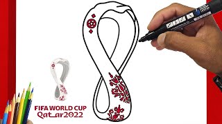 How to Draw LOGO FIFA World Cup  Football [upl. by Hynes523]