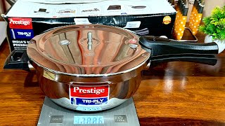 Prestige Steel Pressure Pan Cooker 35 L Prestige Svachh triply cooker Pan shape cooker Review [upl. by Anha812]