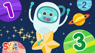 8 Little Planets  Counting Song With The Bumble Nums  Super Simple Songs [upl. by Ellecrad219]