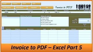 Excel Invoice to PDF  Excel Invoice Creator  Excel VBA Project  Part 5 [upl. by O'Meara]