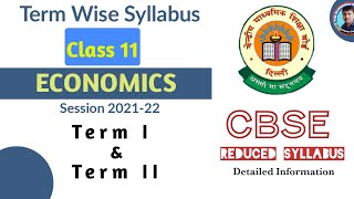 ECONOMICS revised Syllabus l Class 11 l CBSE I 202122 [upl. by Brittaney]