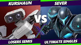 SX 575 LOSERS SEMIS  Kurshaun ROB Vs SeVeR Dark Samus Smash Ultimate  SSBU [upl. by Bucella]