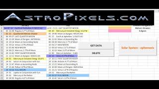 Astropixelscom ephemeris data extractor [upl. by Llemaj]