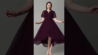 Women High Low Maroon Dress womensfashion women dress Maroon [upl. by Conant]