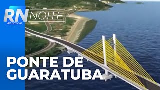 Canteiro de obras da ponte de Guaratuba foi inaugurada hoje pelo governo do estado [upl. by Aitnecserc55]