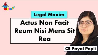 Actus Non Facit Reum Nisi Mens Sit Rea in Hindi  Legal Maxim Meaning amp Example  Latin Maxim [upl. by Maclean]