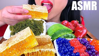 MOST POPULAR FOODS FOR ASMR HONEYCOMB ALOE VERA TANGHULU SEAGRAPES POPPING BOBA ASMR Phan [upl. by Annirac]