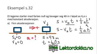 Bevegelse 1 del 2 bevegelseslikningene [upl. by Dugas]