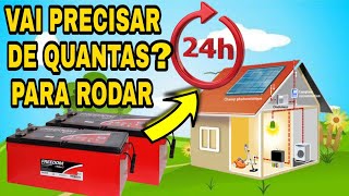 Como Dimensionar As Baterias Para o Sistema de Energia Solar Off Grid Muito Fácil [upl. by Laehcym]