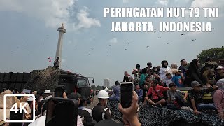 4K Exploring around 79th TNI National ArmyHUT TNI 79 Annual Parade Jakarta Indonesia [upl. by Ellehcer130]