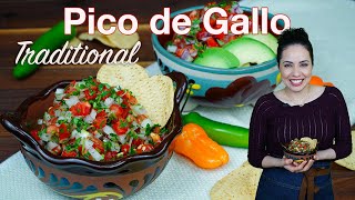 Authentic Homemade Mexican Pico de Gallo Two Ways  Villa Cocina [upl. by Harifaz]