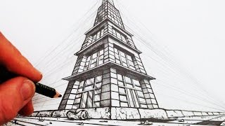 How to Draw in 3Point Perspective Narrated [upl. by Adiell]