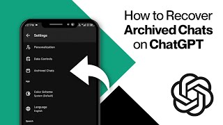 Guide to recover archived chats on ChatGPT  2024 Tutorial [upl. by Irallih]