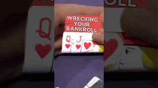 don’t WRECK your bankroll 😳 poker pokerhand pokerhands [upl. by Ynatil]