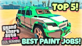 TOP 5 AWESOME PAINT JOBS FOR THE NEW HVY NIGHTSHARK  CINEMATICGUNRUNNING DLC GTA V ONLINE [upl. by Yral]