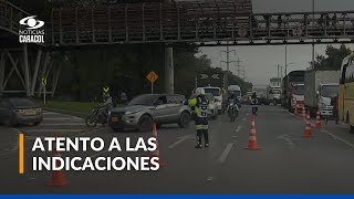 Cierres en la autopista Norte tras fuertes lluvias en Bogotá [upl. by Abell609]