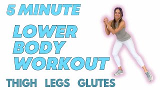 5Minute Standing Leg Workout for Toned Glutes and Thighs [upl. by Izawa489]