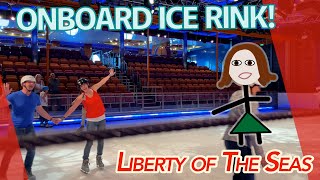 How to Ice Skate on a Cruise Ship Royal Caribbean Liberty of The Seas [upl. by Beitris]