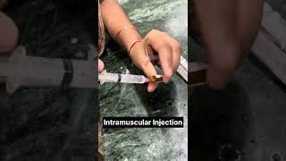 Intramuscular injection Deltoid muscleInjection Dicyclomine Antispasmodicupper arm injection [upl. by Walli]