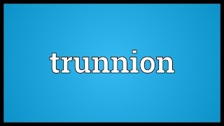 Trunnion Meaning [upl. by Salome]