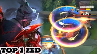 Wild Rift Zed  Top 1 Zed Gameplay Rank sovereign [upl. by Annaig]