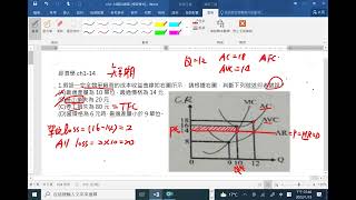 ch7完全競爭市場 三年級經濟學 期末考解題 短期均衡 TFC 短期歇業點 [upl. by Sirovart455]