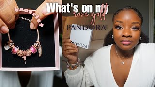 Whats On My New Rose Gold Pandora Bracelet  Mini Unboxing  Asymmetrical Heart Hoops Wishbone Ring [upl. by Copland]