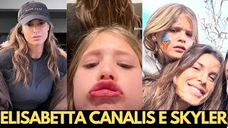 ELISABETTA CANALIS gioca a bowling e fa video buffi con la bellissima figlia Skyler Eva [upl. by Eiramnerual]