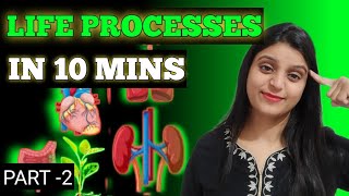 Life processes in 15 mins  Ab no exam fear 🔥🔥 Score full marks m [upl. by Aneeres]