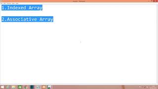 14 Indexed array vs Associative array in php [upl. by Lemmie]