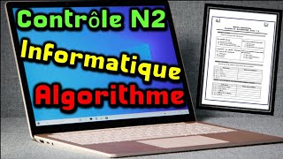 Correction de contrôle informatique 2 S2 algorithme tronc commun تصحيح امتحان المعلوميات الدورة 2 [upl. by Idaf425]