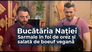 Sarmale în foi de orez cu smântână de caju și salată de boeuf vegană Cu Chef Ionuț Cătălin [upl. by Nnayd]